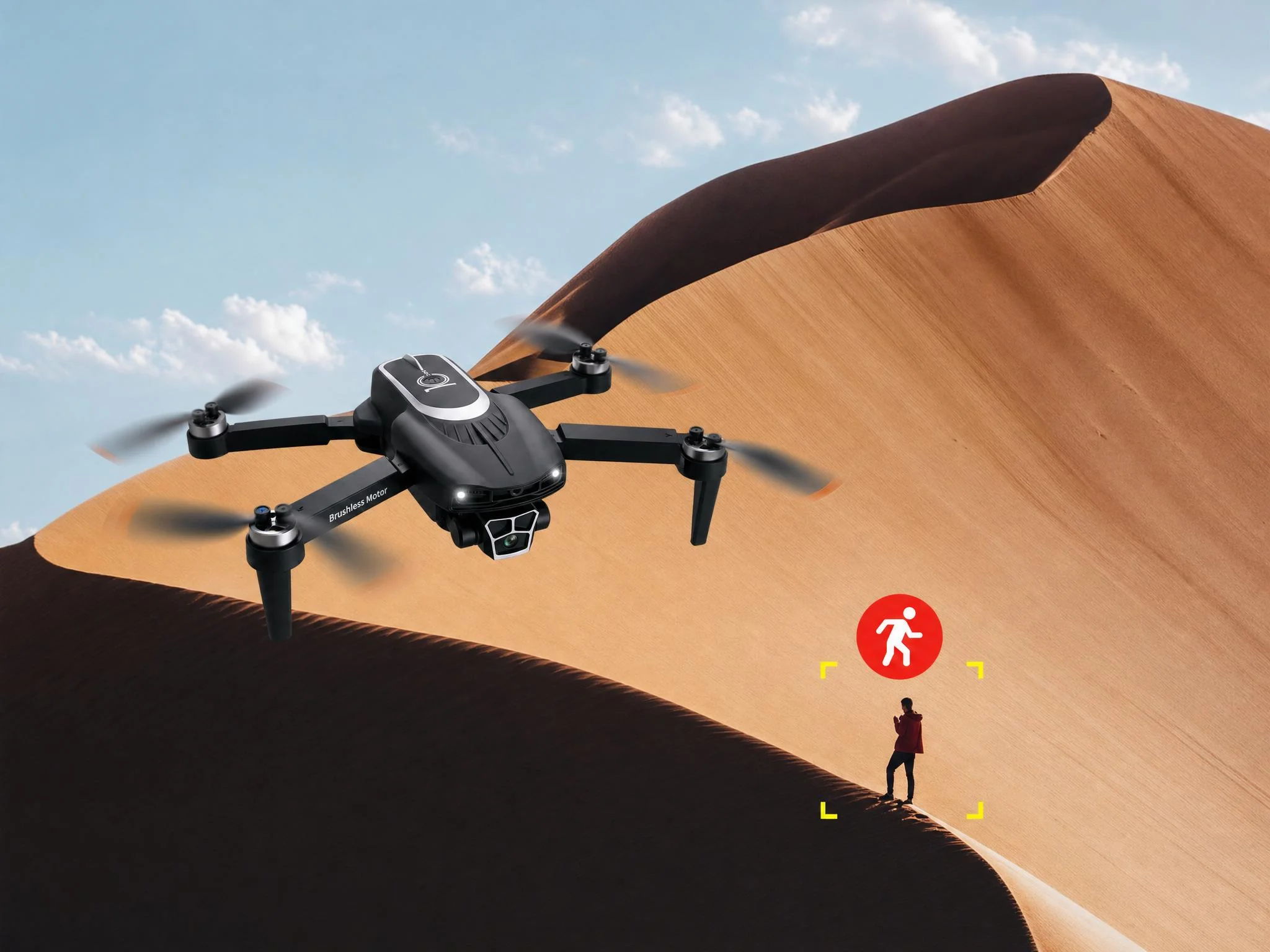 Mode Smart Follow pada Drone S10 Pro